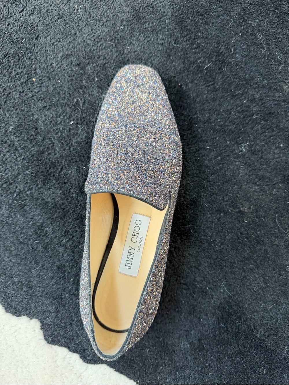Jimmy Choo Women's Multicolor Glitter Slip-On Loafer